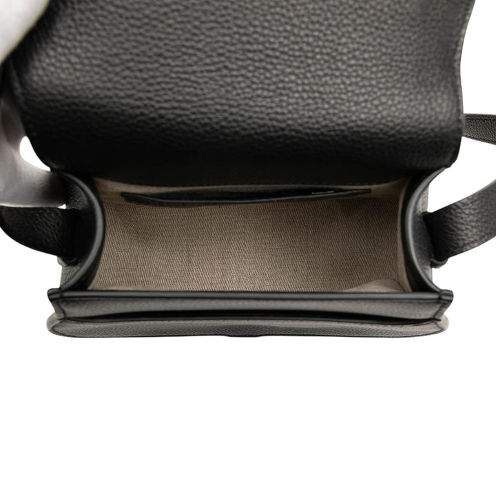 Grained Marcie Saddle Sac Petit Noir