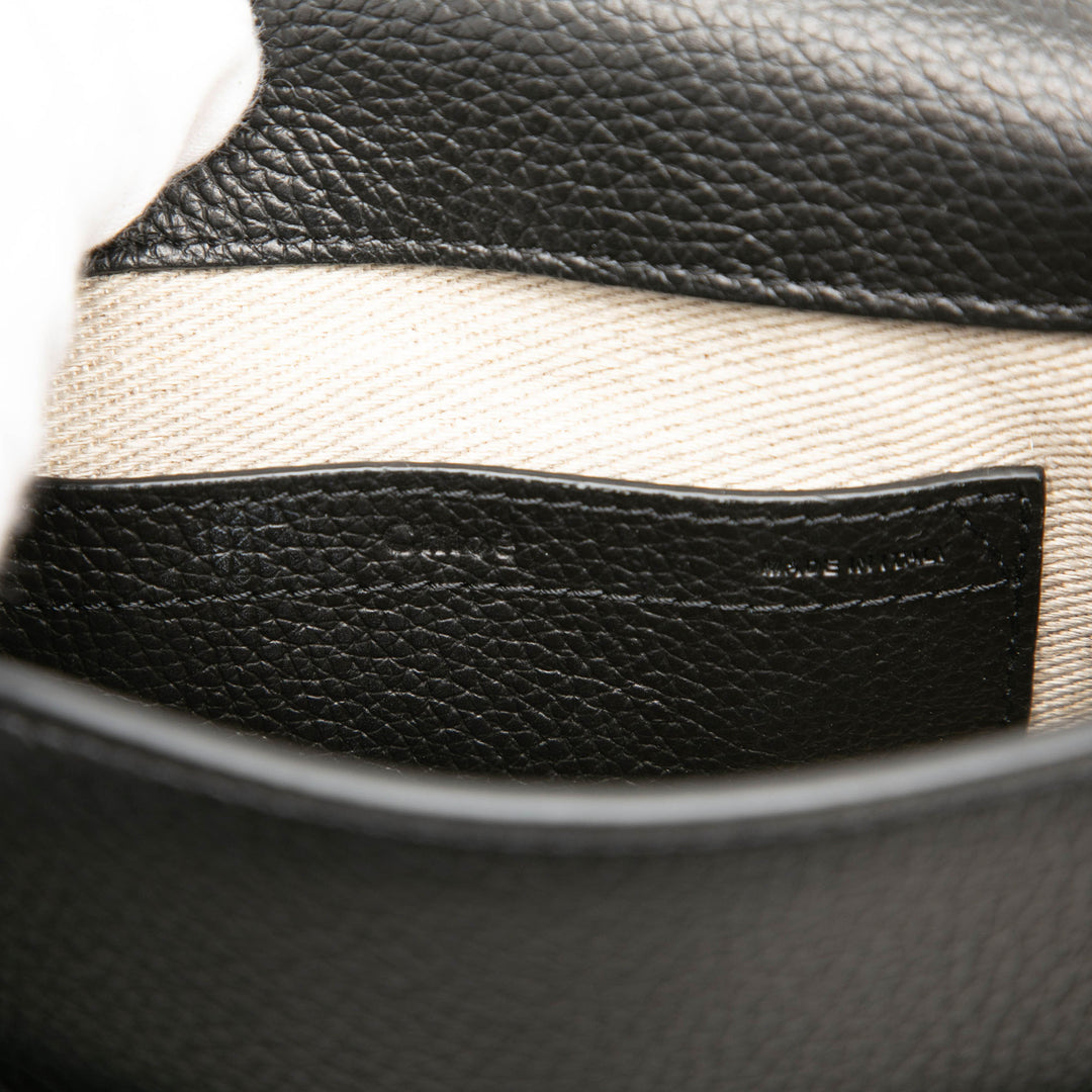 Grained Marcie Saddle Sac Petit Noir
