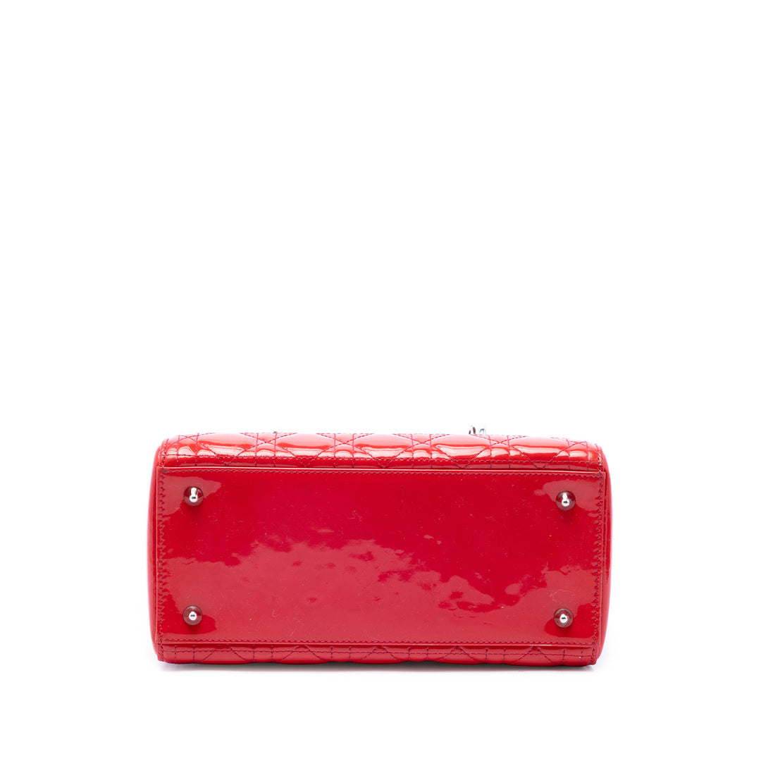 Dior Lady Dior Cannage Moyen Rouge – vue 3 – GABY PARIS