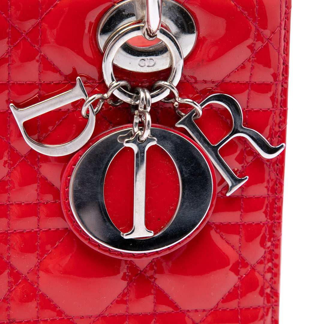 Dior Lady Dior Cannage Moyen Rouge – vue 5 – GABY PARIS