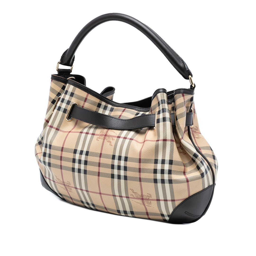 Burberry Medium Haymarket Check Coated Toile Willenmore Hobo