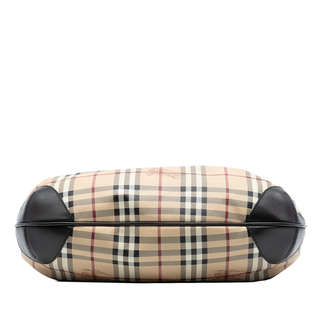 Burberry Medium Haymarket Check Coated Toile Willenmore Hobo