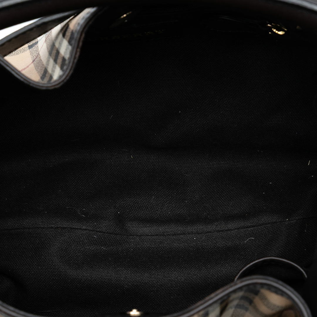 Burberry Medium Haymarket Check Coated Toile Willenmore Hobo