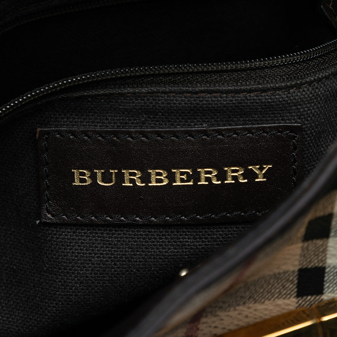 Burberry Medium Haymarket Check Coated Toile Willenmore Hobo