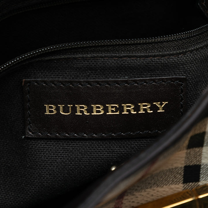Burberry Medium Haymarket Check Coated Toile Willenmore Hobo