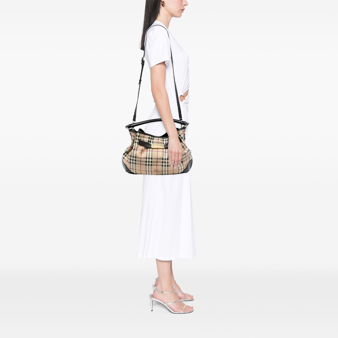 Burberry Medium Haymarket Check Coated Toile Willenmore Hobo