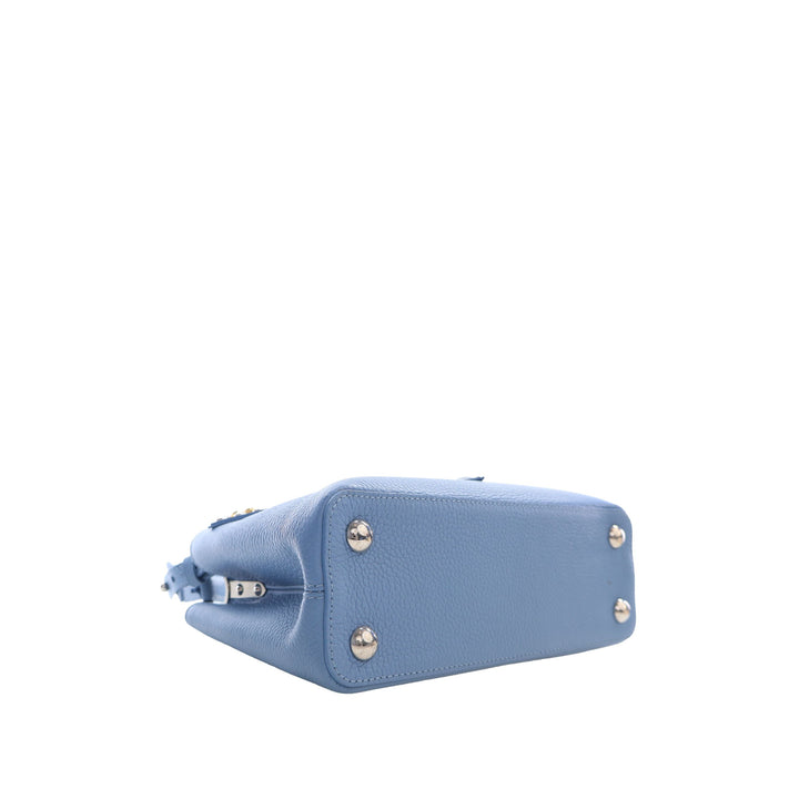 Louis Vuitton Sac à main clouté Capucines taurillon BB Bleu – vue 14 – GABY PARIS