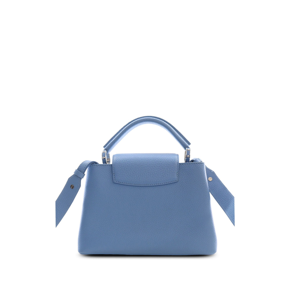 Louis Vuitton Sac à main clouté Capucines taurillon BB Bleu – vue 2 – GABY PARIS