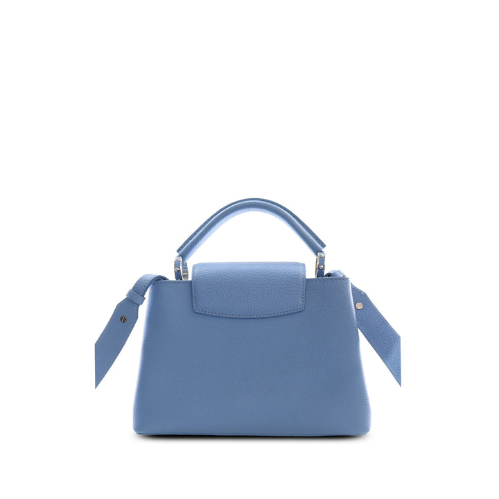 Louis Vuitton Sac à main clouté Capucines taurillon BB Bleu – vue 2 – GABY PARIS