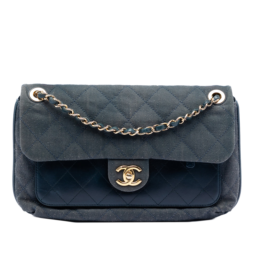 Chanel CC Matelassé et Poche avant Rabat simple Jean