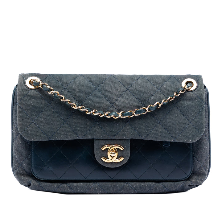 Chanel CC Matelassé et Poche avant Rabat simple Jean