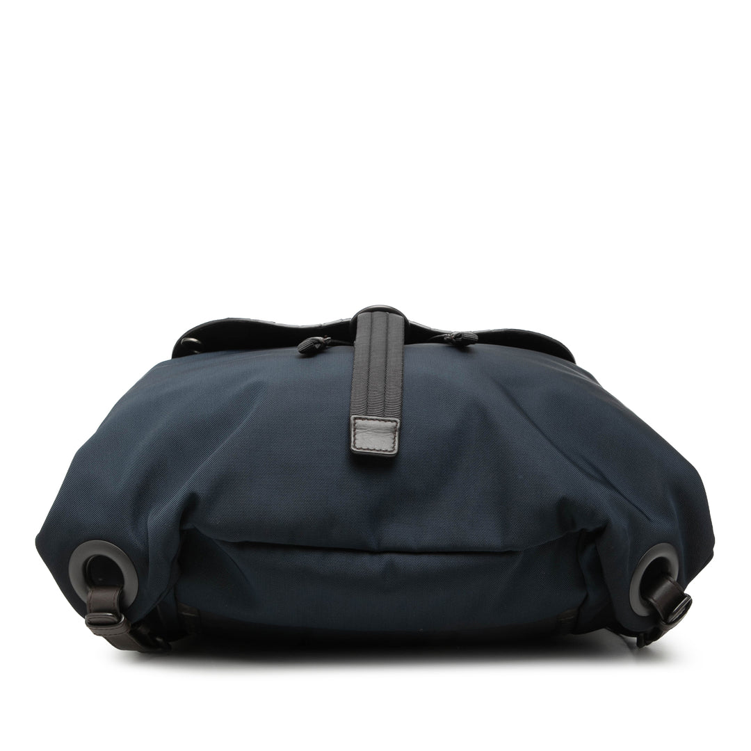 Bottega Veneta Toile et Nappa Intrecciato à rabat Sac à dos