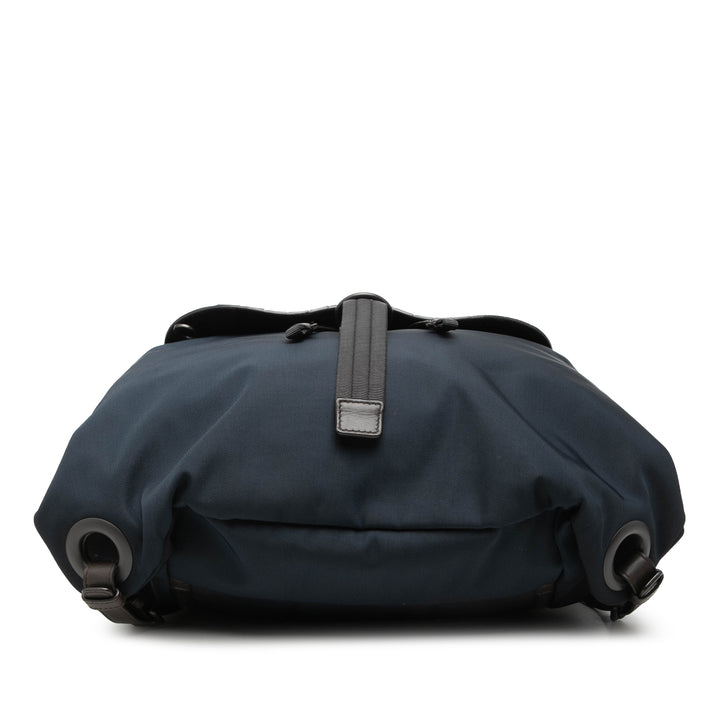 Bottega Veneta Toile et Nappa Intrecciato à rabat Sac à dos