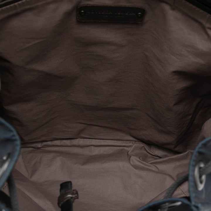 Bottega Veneta Toile et Nappa Intrecciato à rabat Sac à dos