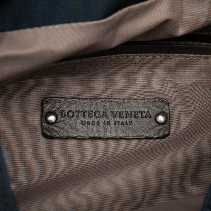Bottega Veneta Toile et Nappa Intrecciato à rabat Sac à dos
