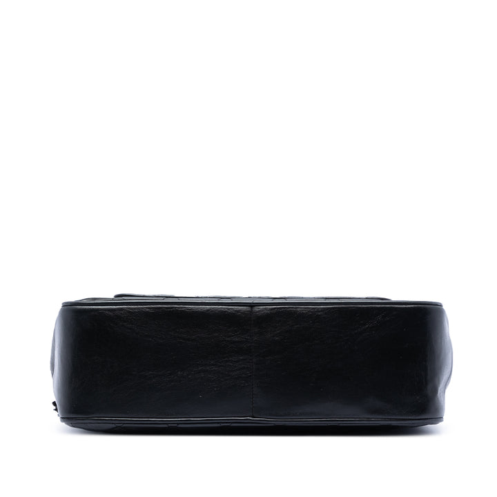 Chanel CC Matelassé Cuir d’agneau Front Pocket Sac porté croisé