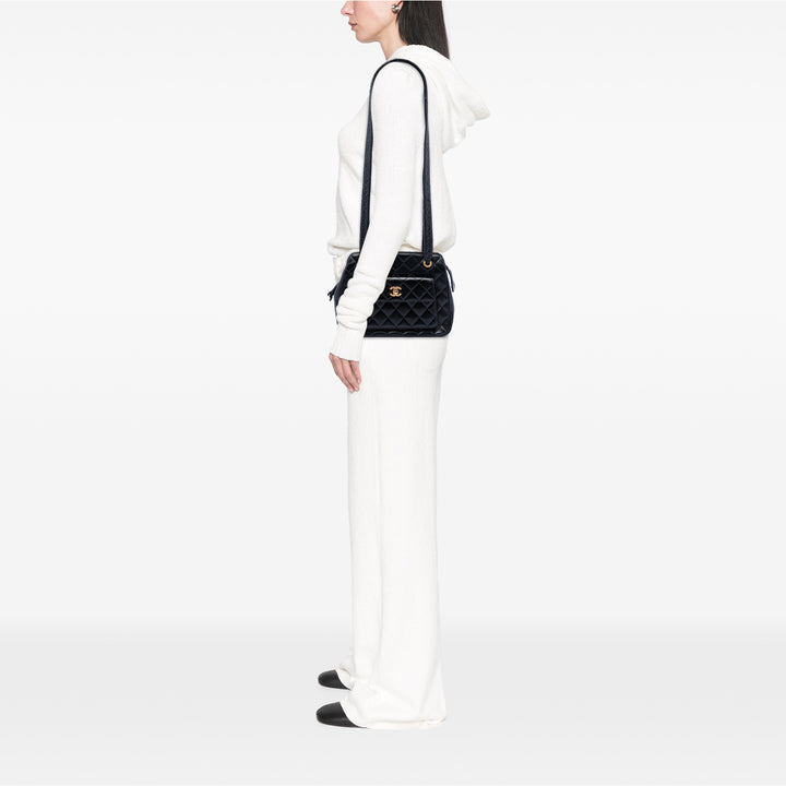 Chanel CC Matelassé Cuir d’agneau Front Pocket Sac porté croisé