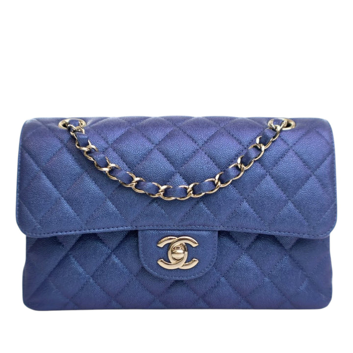 Chanel Small Classic Iridescent Caviar Double rabat
