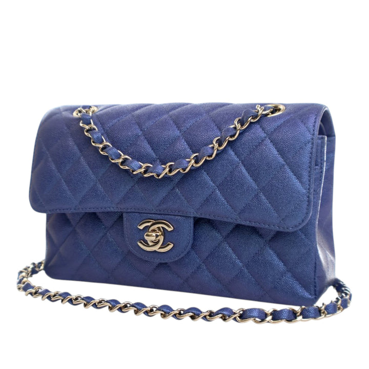 Chanel Small Classic Iridescent Caviar Double rabat