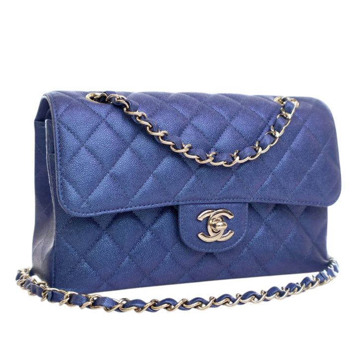 Chanel Small Classic Iridescent Caviar Double rabat