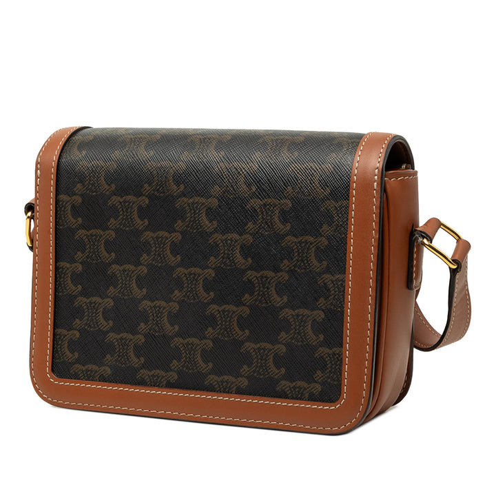 Celine Triomphe et Triomphe Sac Teen Triomphe enduite Marron – vue 2 – GABY PARIS