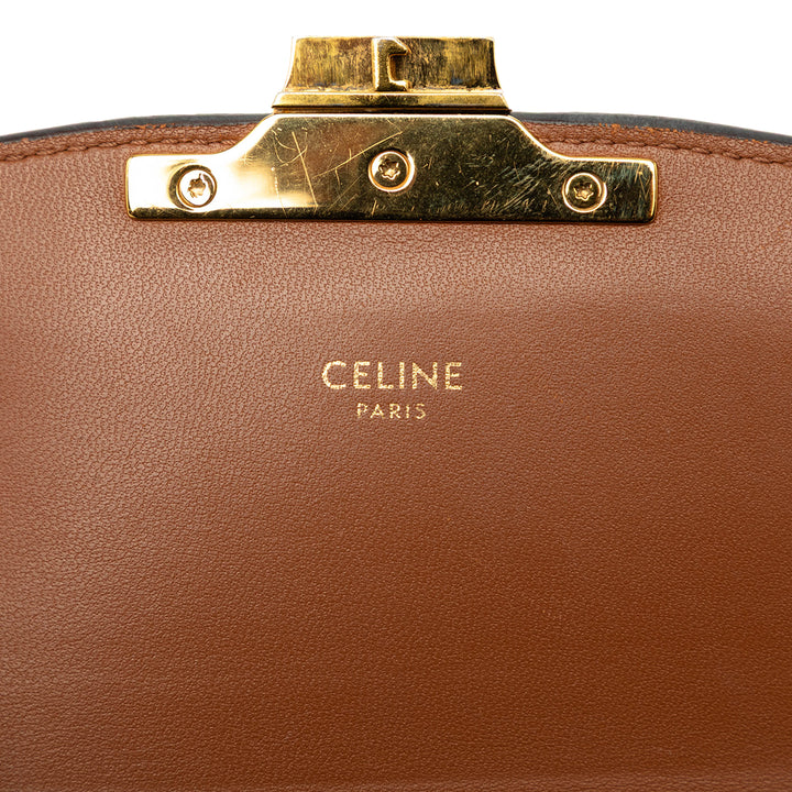 Celine Triomphe et Triomphe Sac Teen Triomphe enduite Marron – vue 5 – GABY PARIS