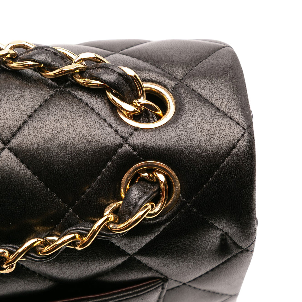 Maxi Classic Lambskin Double Flap Black - Gaby Paris