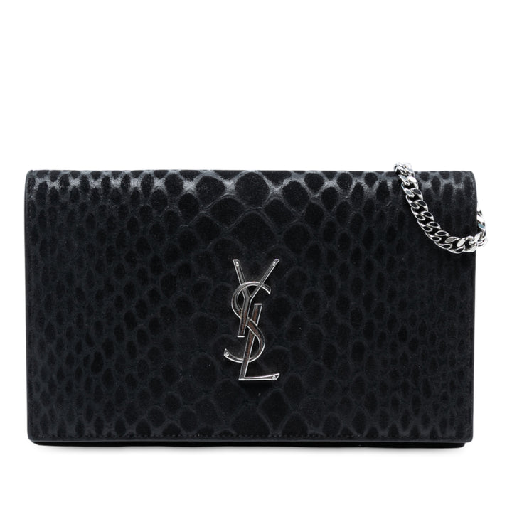 Saint Laurent Python Embossed Daim Monogram Kate Wallet on Chain Noir – GABY PARIS Authentique