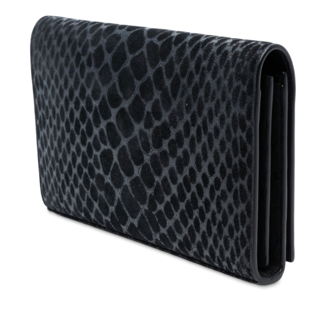 Saint Laurent Python Embossed Daim Monogram Kate Wallet on Chain Noir – GABY PARIS Authentique