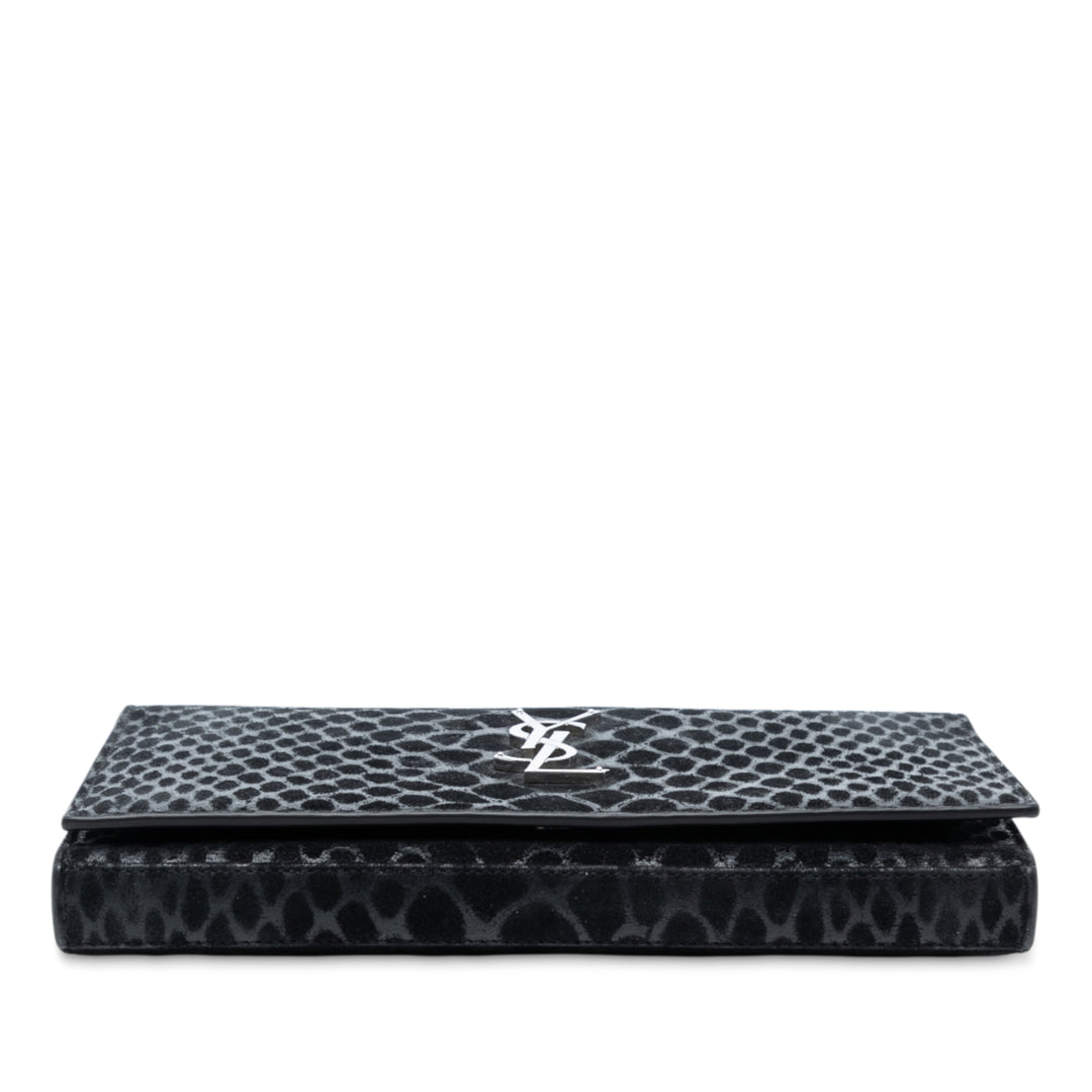 Saint Laurent Python Embossed Daim Monogram Kate Wallet on Chain Noir – GABY PARIS Authentique