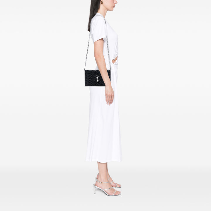 Saint Laurent Python Embossed Daim Monogram Kate Wallet on Chain Noir – GABY PARIS Authentique