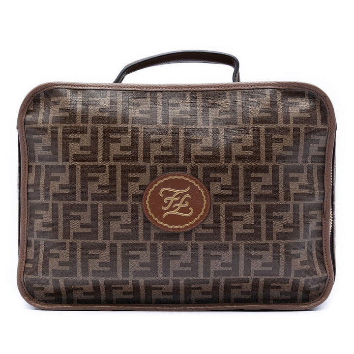 Fendi Zucca Coated Toile Karligraphy Sac de voyage