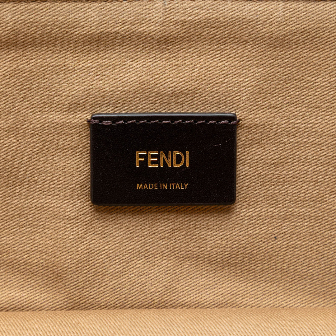 Fendi Zucca Coated Toile Karligraphy Sac de voyage