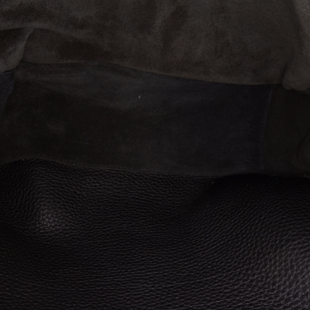 grainé Rockstud Sac à dos Cuir de veau grainé Noir