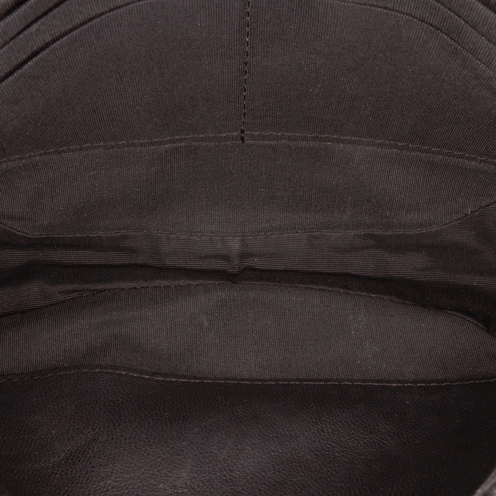 CC Lambskin Half Moon Wallet on Chain Black - Gaby Paris