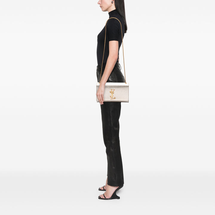 Saint Laurent Métallisé Texturé Star Kate Sac Cuir de veau Doré – vue 6 – GABY PARIS