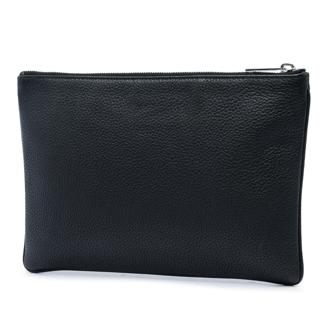 grainé Atelier Pochette Cuir de veau grainé Noir