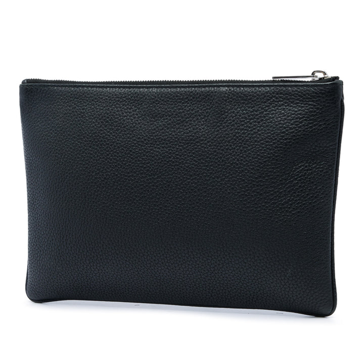 grainé Atelier Pochette Cuir de veau grainé Noir