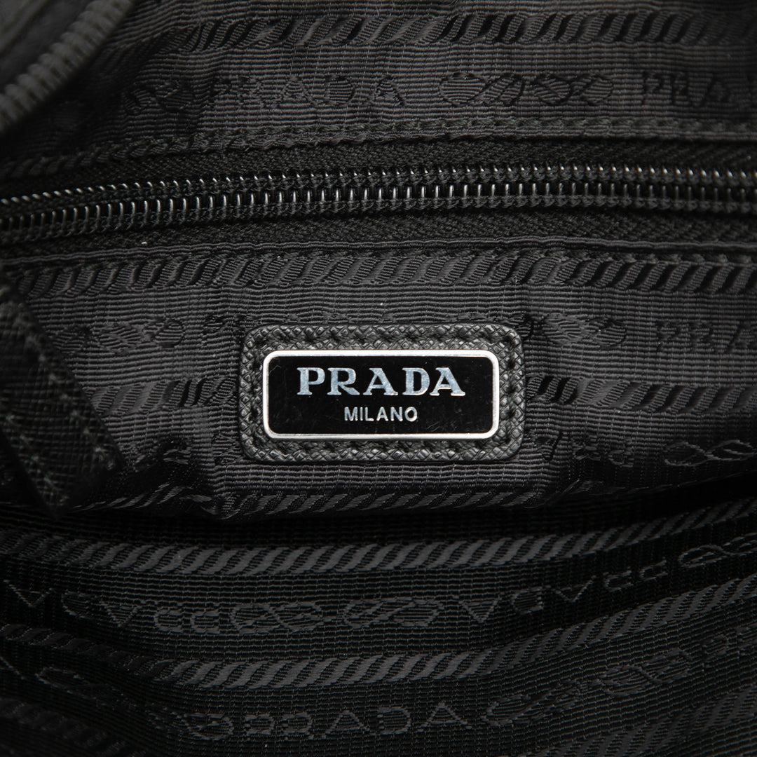 Prada Pochette Camouflage Tessuto Noir – vue 5 – GABY PARIS