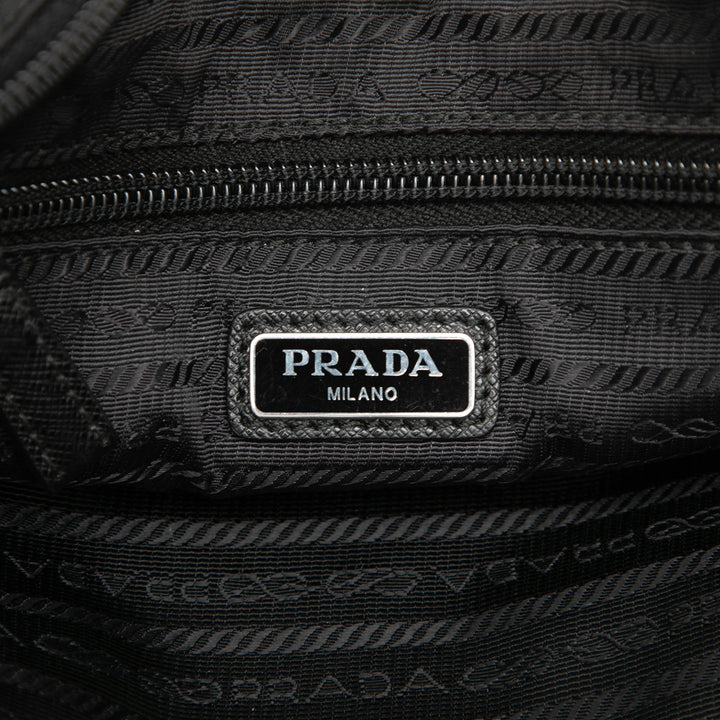 Prada Pochette Camouflage Tessuto Noir – vue 5 – GABY PARIS