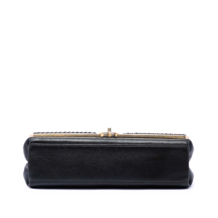 Chanel Chevron Sheepskin Surpiqué Chain anse supérieure à rabat