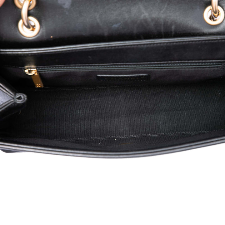 Chanel Chevron Sheepskin Surpiqué Chain anse supérieure à rabat