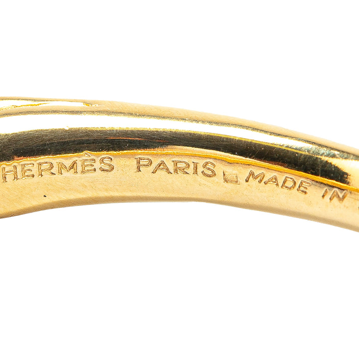 Gold Plated Cheval Double Horse Bangle Gold - Gaby Paris
