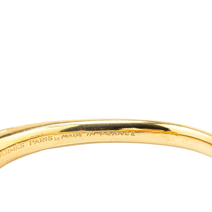 Gold Plated Cheval Double Horse Bangle Gold - Gaby Paris