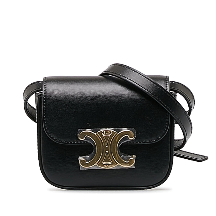 Mini Triomphe Crossbody Bag Black - Gaby Paris