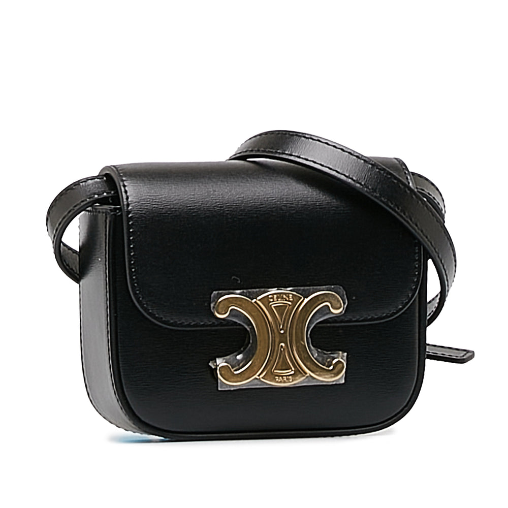 Mini Triomphe Crossbody Bag Black - Gaby Paris