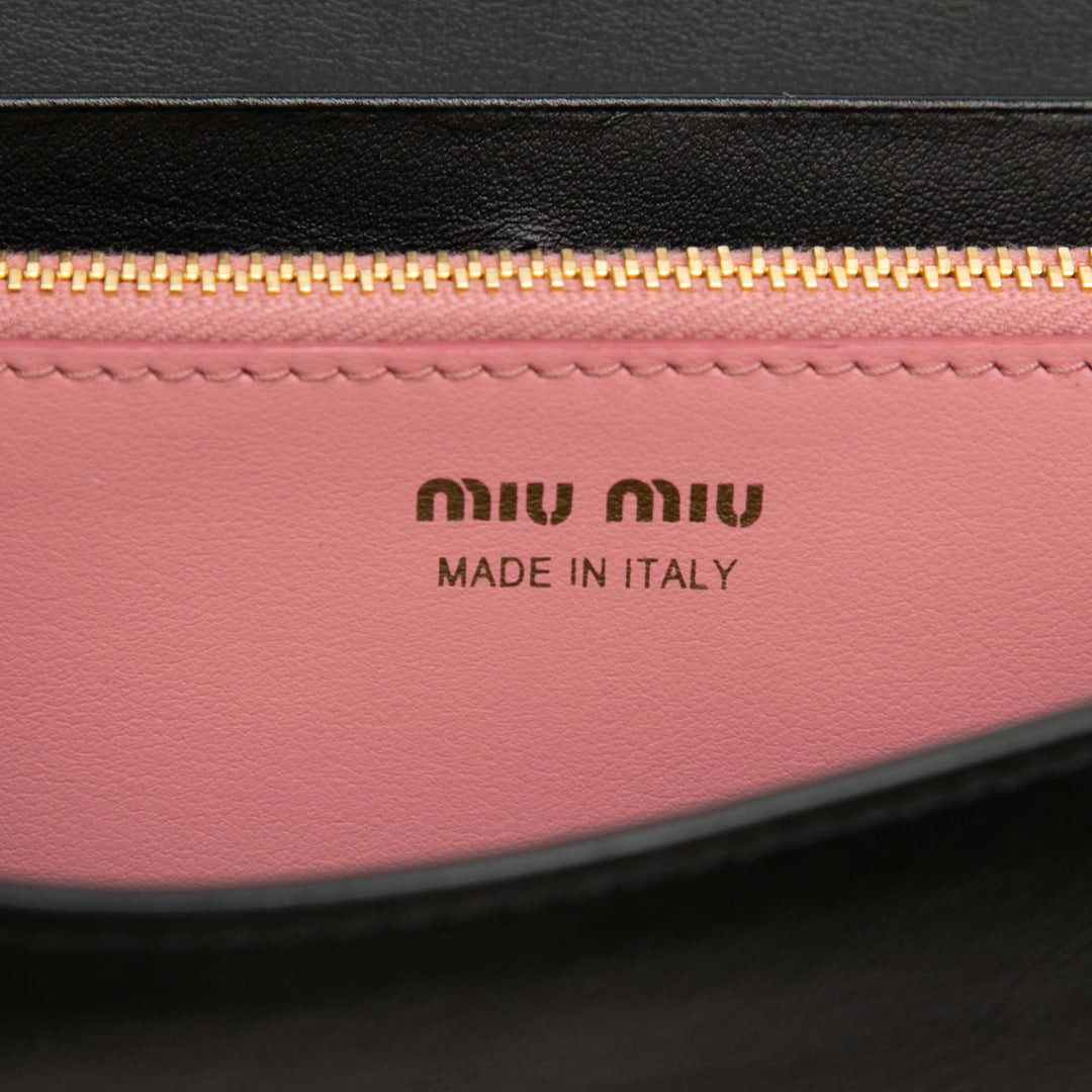Miu Miu Soft Veau Bow Bifold Portefeuille long