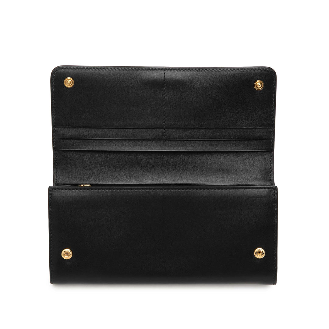 Miu Miu Soft Veau Bow Bifold Portefeuille long