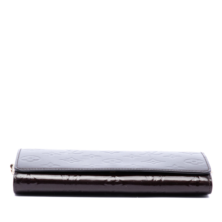 Louis Vuitton Portefeuille Sarah Chaîne Portefeuille Cuir verni Monogram Violet