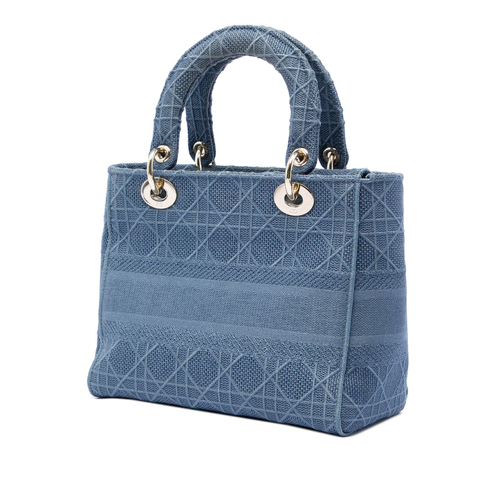 Dior Medium Toile Cannage Lady D Lite